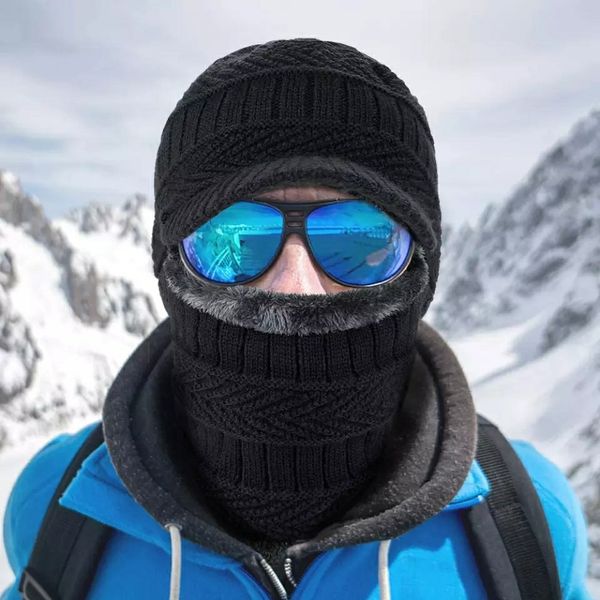 Winter Hat Beanies Hats Beanies For Men Women Wool Scarf Caps Balaclava Mask Bonnet Knitted Hat