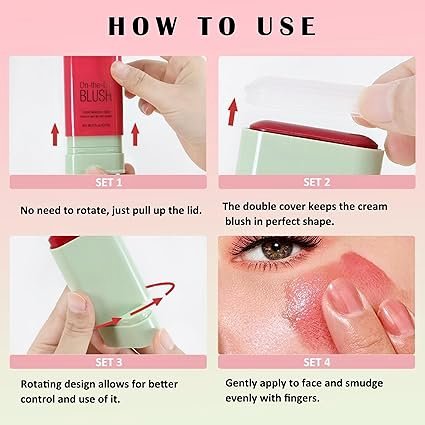 Pixi 3-In-1 Cheek Lip Tinted Moistured Blush Stick Silky Brighten Blush Cream Blusher Cosmetics Tubes Matte Contour Makeup