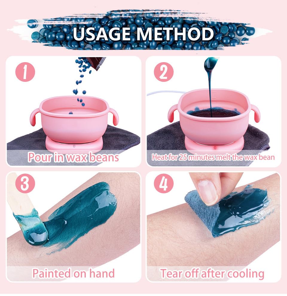 Professional Portable Silicone Wax Warmer Wax Beans Warmer Hair Removal Machine Foldable Wax Heater Sterilizer Wax Melting Pot