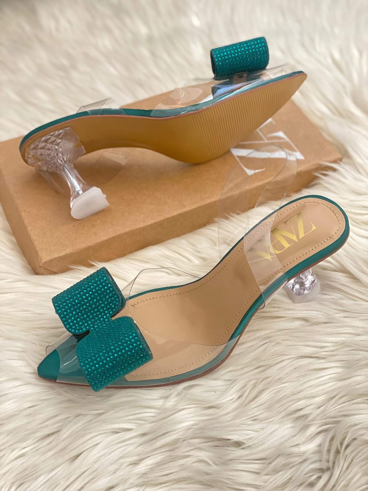 Zara mash bow heels
