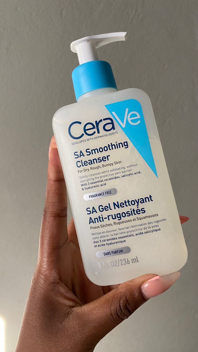 CeraVe SA Smoothing Cleanser – 236ml | Exfoliating Face & Body Wash with Salicylic Acid