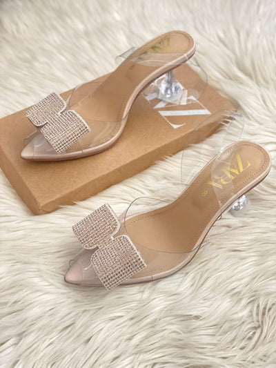 Zara mash bow heels